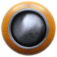 Plain Dome Wood Knob, Antique Brass, Maple Wood Finish, Antique Pewter