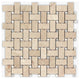 Crema Marfil Honed 1x2 Basket Weave W1 Marble Mosaic