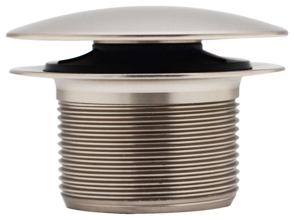 Mushroom Tip Toe Tub Trim Set With Floating Faceplate, Stainless Steel