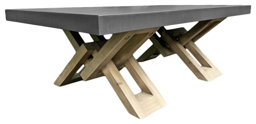 Charcoal Concrete & Wood Coffee Table