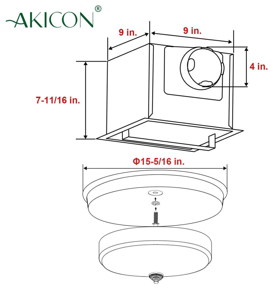 Bathroom Exhaust Fan With LED Light and Nightlight 110CFM 1.5 Sone Brushed Gold