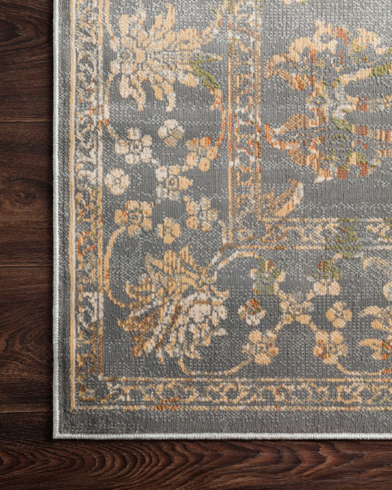 Isadora Rug, Silver and Silver, 6'x9'