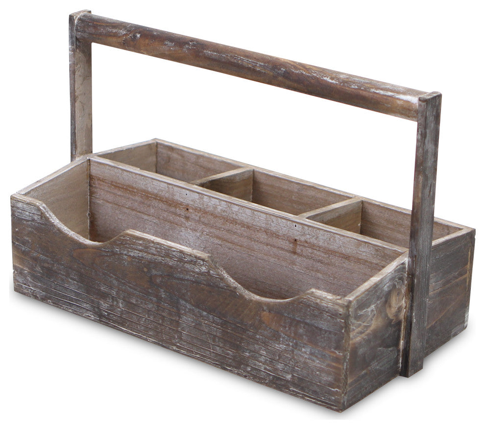 4-Slot Wooden Garden Caddy