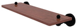 Dottingham 16" Solid Wood Shelf, Matte Black