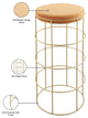 Rebar Velvet Upholstered Bar Stool, Mango, Bar Height
