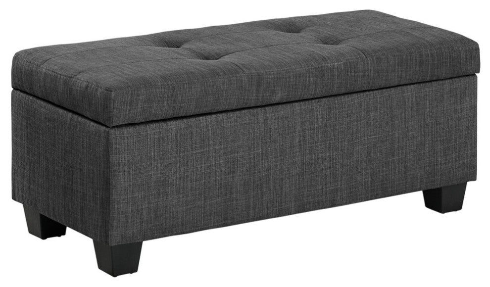 Everett 3-Pack Storage Ottoman, Charcoal
