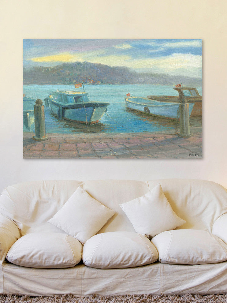 "Morning Dockside" Print on Canvas by Julie Joy
