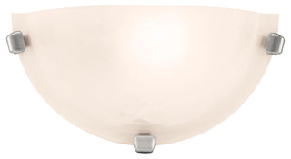 Access Lighting 20417 Mona 12"W Alabaster Wall Sconce - Brushed Steel /