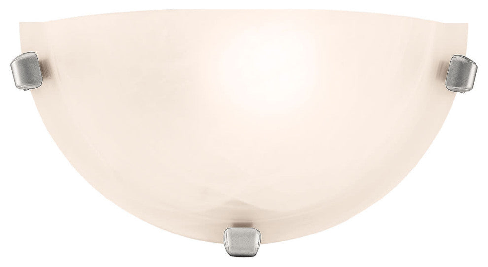 Access Lighting 20417 Mona 12"W Alabaster Wall Sconce - Brushed Steel /