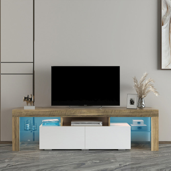 Vintage black TV cabinet MDF TV benches with Gray Walnut finish