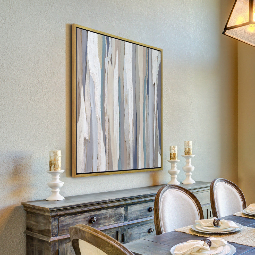 Gray Aisle Textured Metallic Hand Painted Framed Wall Art by Martin Edwards
