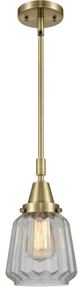 Innovations Lighting 447-1S-AB-G142-LED Chatham 1 Light 6" Mini Pendant