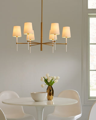 Monroe Medium Chandelier, Burnished Brass
