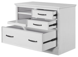 Bowery Hill Traditional 40"W Wood Functional File in Effortless White