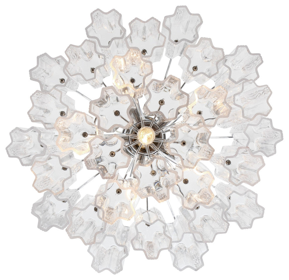 Crystorama Lighting Group ADD-306-CL Addis 6 Light 20"W Waterfall - Aged Brass