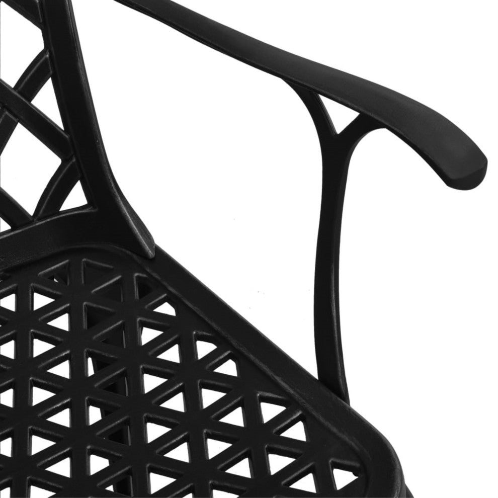 Vidaxl Garden Chairs 2-Piece Set Cast Aluminum Black
