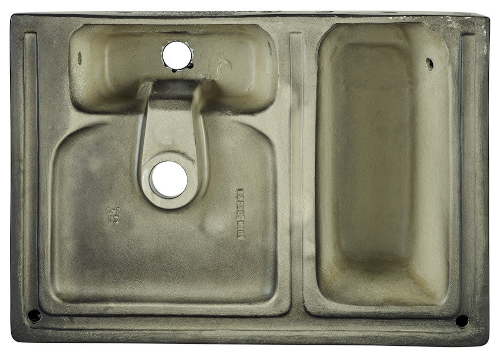 St. Tropez 24"x18" Ceramic Wall Hung Sink With Left Faucet Mount, Matte Black