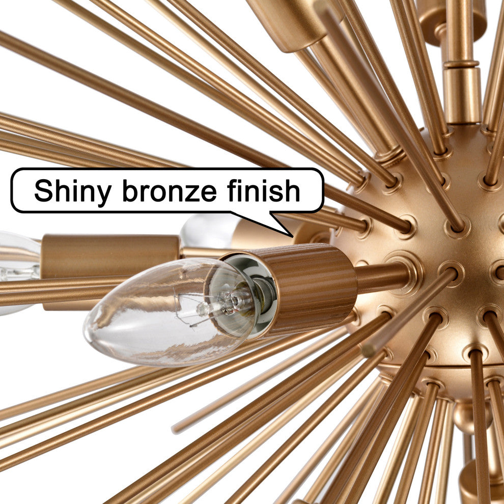 Polly 12-Light Shiny Bronze Sputnik Sphere Chandelier