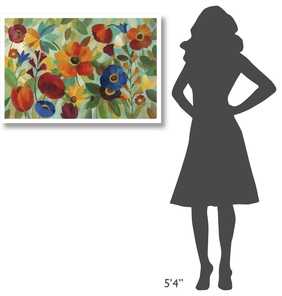 "Summer Floral V" Digital Paper Print by Silvia Vassileva, 38"x26"