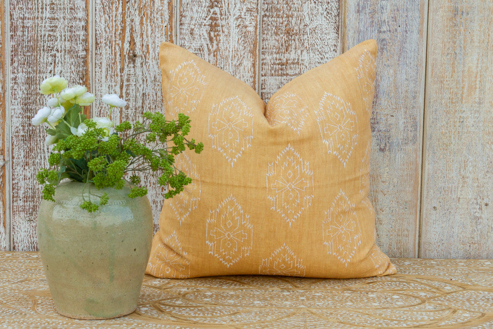 Chimalli Aztec Block Print Pillow