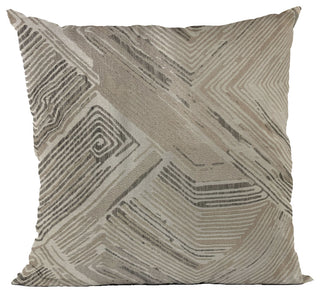 Plutus Brown Hidden Tour Abstract Luxury Throw Pillow, 20"x36"