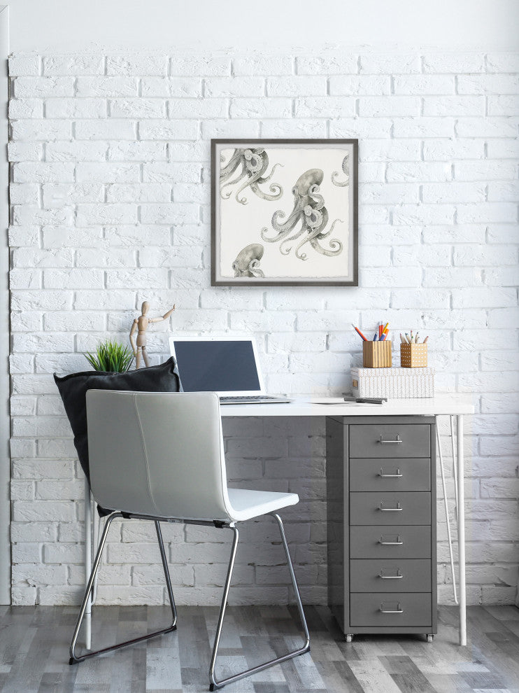 "Octopus Dreams" Framed Painting Print, 32x32