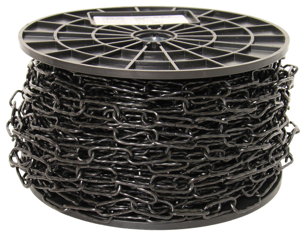 RCH Hardware Steel Standard Link Chandelier Chain, 98 Reel, Black, U30