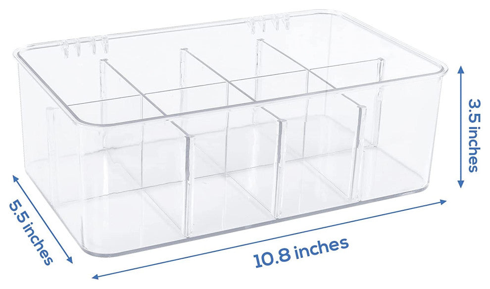 Set of 3 Stackable Tea Bag Storage Organizer Bin Box With Clear Top Lid