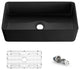 Pure 36" Fireclay Kitchen Farmhouse Apron Front Single Bowl Sink, Matte Black