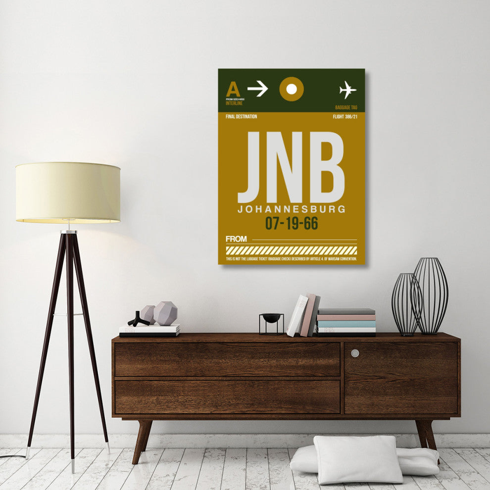 "JNB Johannesburg Luggage Tag 1" Fine Art Print