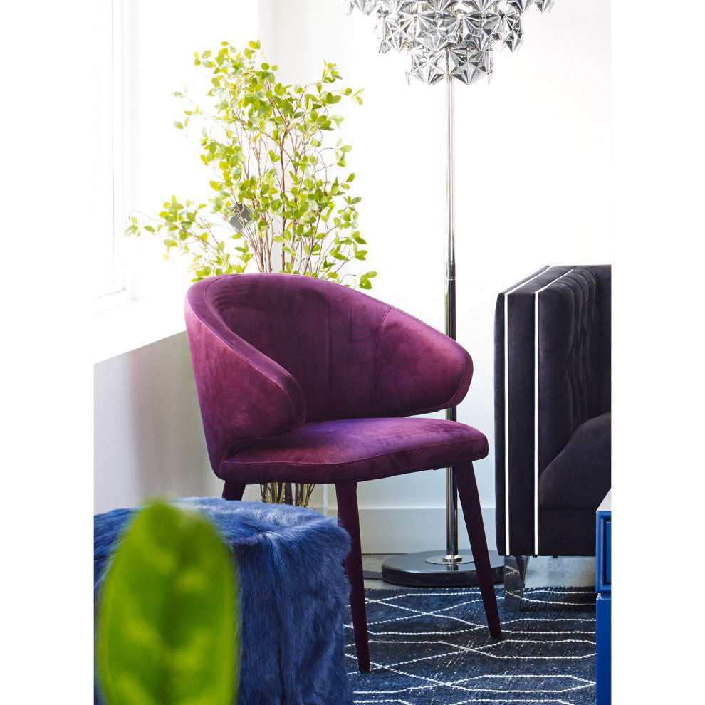 Art Deco Stewart Dining Chair Purple - Purple