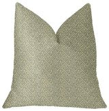 Alpine Maize Blue and Beige Luxury Throw Pillow, 24"x24"