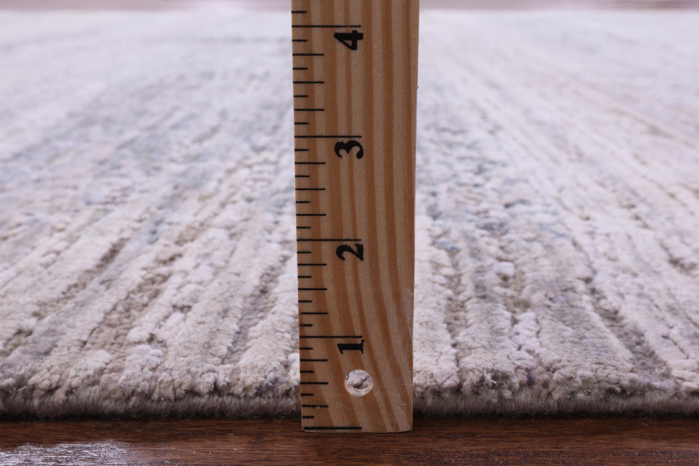 7' 10" X 10' 0" Wool and Silk Modern Handmade Rug Q9039