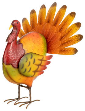 21.5"H Thanksgiving Metal Turkey Porch Decor