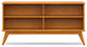 Draper SOLID HARDWOOD Mid Century Low Bookcase, Teak Brown