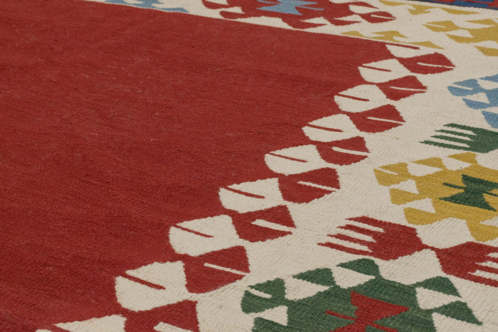 New Handwoven Turkish Kilim Rug 6' x 7' 11", 72 in. x 95 in.