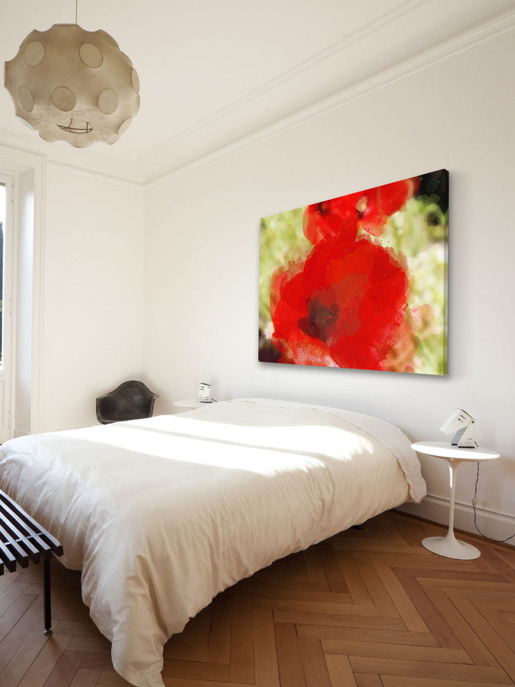 "Red Poppy" Painting Print on Canvas by Irena Orlov