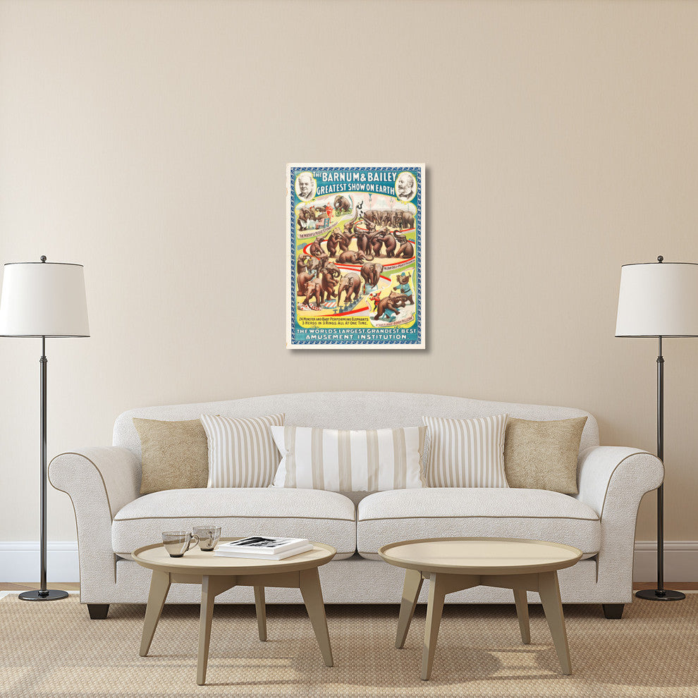 "Circus 1896" Stretched Canvas Giclee by Hollywood Photo Archive, 30x40"