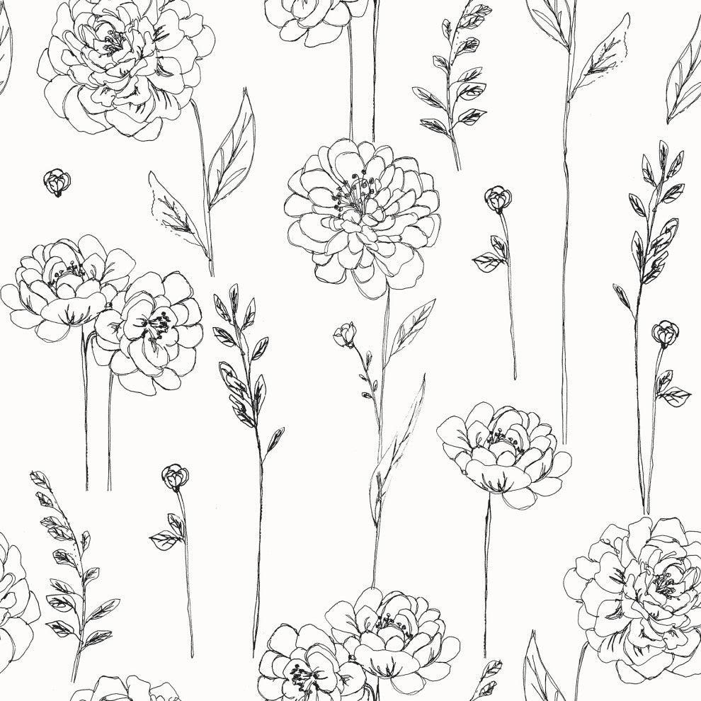 Black Maisey Peel & Stick Wallpaper