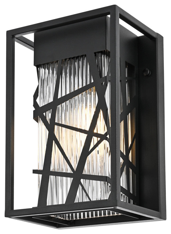 Home Living 7" Outdoor Wall Sconce, Black