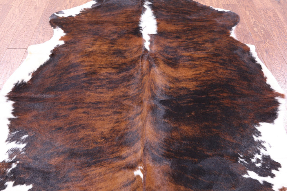 6' 10" X 5' 9" Organic Natural Hair-On Cowhide Area Rug C1458