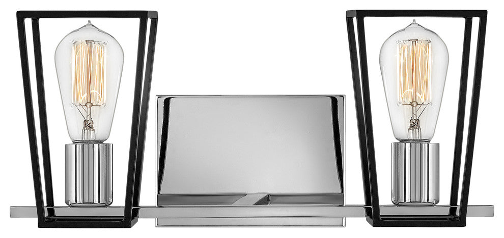 Hinkley Filmore Small Two Light Vanity, Chrome