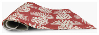 8' x 10' Pineapple Pattern Indoor/Outdoor Rug, Ligonberry Red