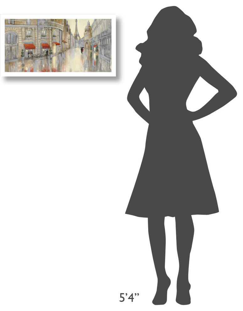 "Touring Paris Couple" Digital Paper Print by Julia Purinton, 26"x14"