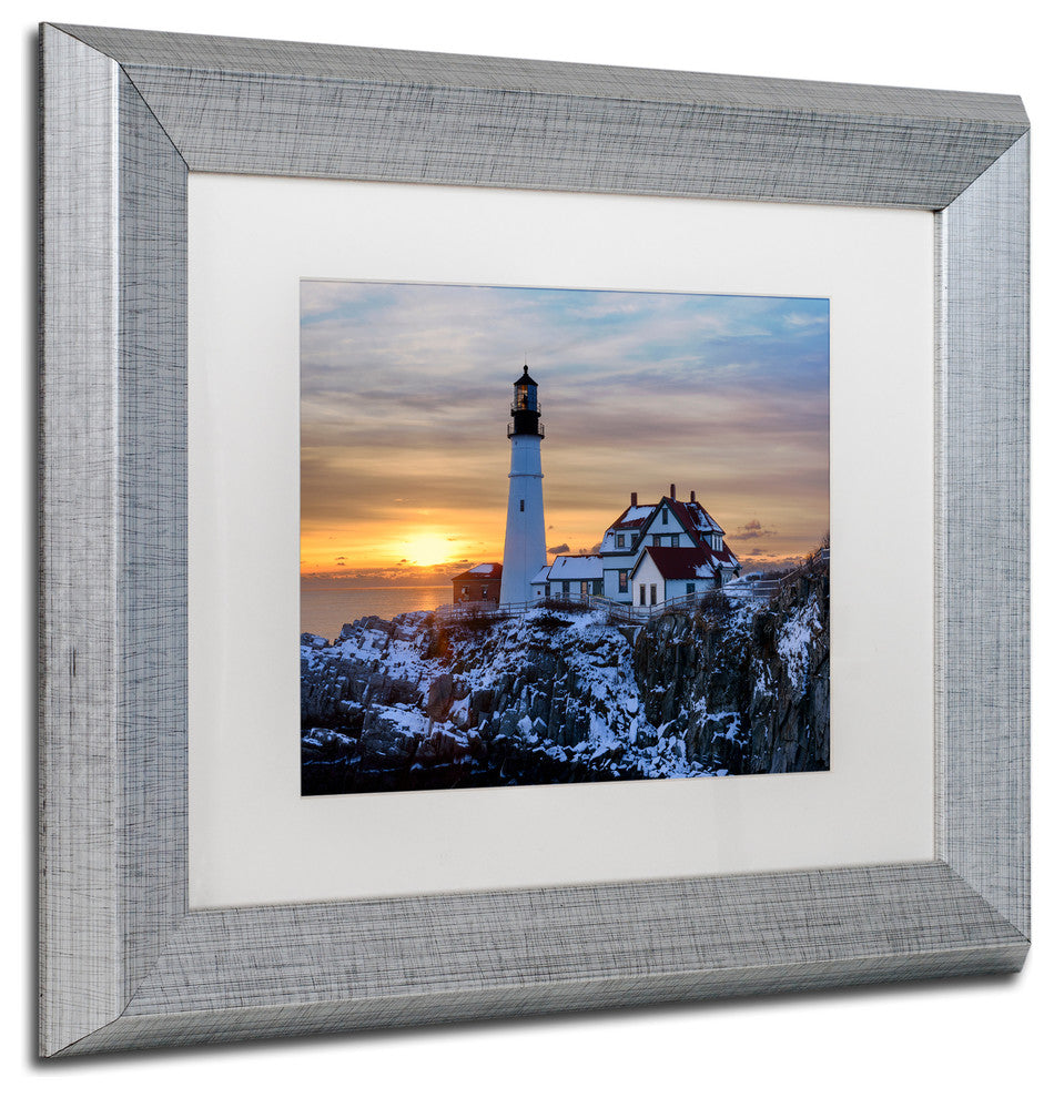 Blanchette Photography 'Maine Classic', Silver Frame, White Matte, 14"x11"