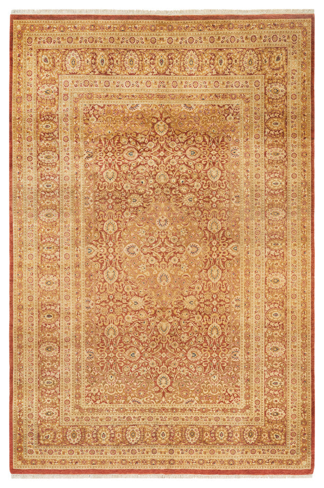 Mogul, One-of-a-Kind Hand-Knotted Area Rug Orange, 6'2"x9'4"