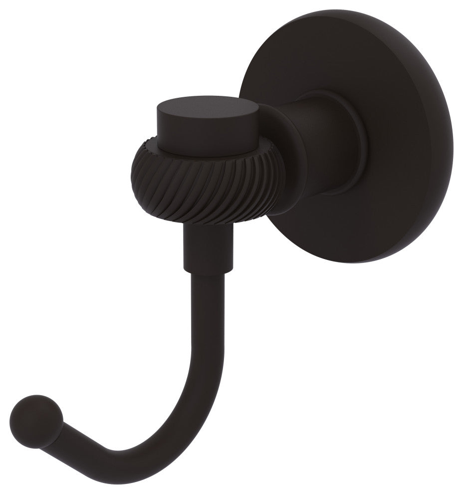 Continental Robe Hook With Twist Accents, Oil Rubbed Bronze