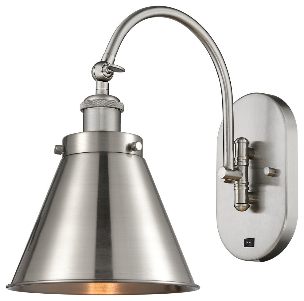 Innovations 918-1W-SN-M13-SN 1 Light Sconce, Brushed Satin Nickel