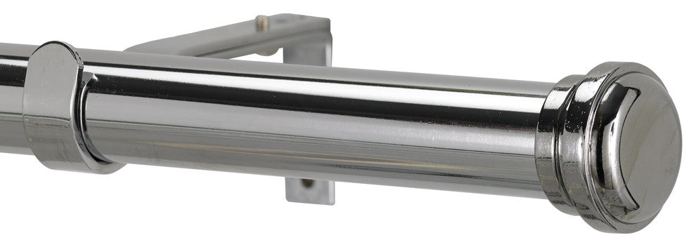Empire, Non-Telescoping Curtain Rod, Chrome, 120''''