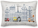 Juvie Doodle Buildings 14"x20" Spun Poly Pillow